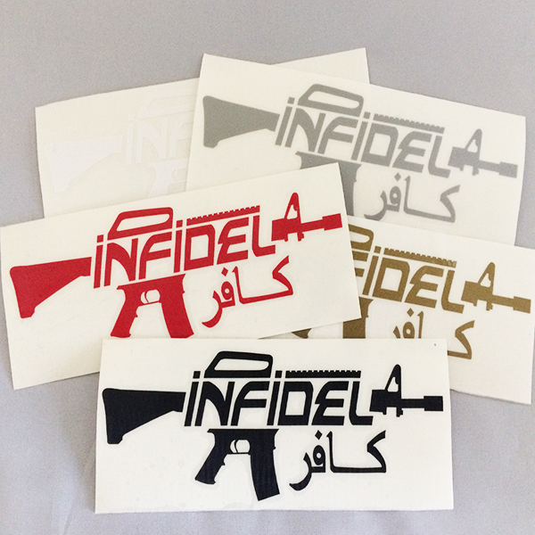 ASW Ammo Army AR15 STYLED INFIDEL Decal